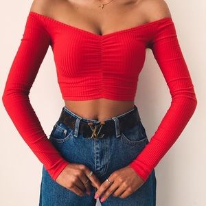 Tiger Mist Sweetheart Top XS